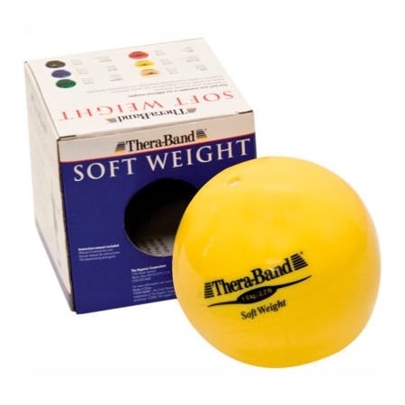 Fabrication Enterprises Thera-Band Soft Weights Ball, Yellow, 1 kg/2.2 lb. 457193